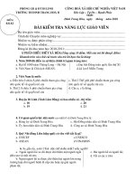 BAI KIỂM TRA NĂNG LỰC GIÁO VIÊN TRONG HỘI THI GIÁO VIÊN GIỎI