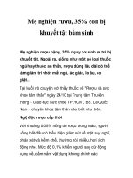 Mẹ nghiện rượu, 35% con bị khuyết tật bẩm sinh