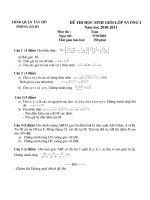 Thi HSG Toán lớp 9 vòng I quận Tây Hồ - 2010