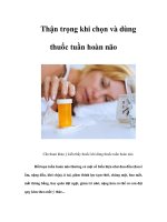 Thận trọng khi chọn và dùng thuốc tuần hoàn não