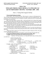 BÁO CÁO TK PHONG TRÀO THI ĐUA VÀ CÔNG BỐ CÁC QUYẾT ĐỊNH KHEN THƯỞNG