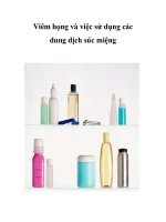 Viêm họng và việc sử dụng các dung dịch súc miệng