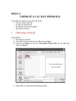 CHỈNH SỬA CÁC BẢN TRÌNH BÀY