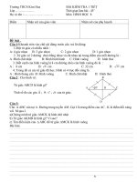 BÀI KIỂM TRA TOÁN 8 THỜI GIAN 15''''