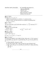 ĐỀ THI HỌC KÌ 1 TOÁN 12 NĂM 2009-2010
