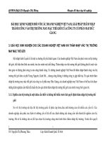 BÀI HỌC KINH NGHIỆM ĐỐI VỚI CÁC DOANH NGHIỆP VIỆT NAM