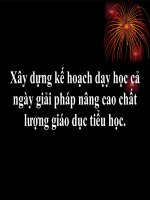 õcây dựng kế hoạch dạy học cả ngày