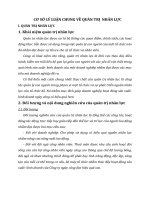 CƠ SỞ LÝ LUẬN CHUNG VỀ QUẢN TRỊ  NHÂN LỰC