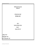 Kê hoạch dạy học kỳ II