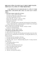 HIỆU QUẢ CÔNG TÁC ĐÀO TẠO VÀ PHÁT TRIỂN NGUỒN NHÂN LỰC CỦA CÔNG TY TNHH THỊNH PHÁT