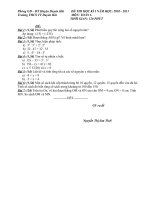 ĐỀ THI + ĐAP ÁN HKI-2010-2011