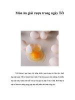 Món ăn giải rượu trong ngày Tết