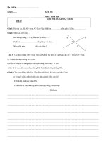 ĐỀ KIỂM TRA HÌNH HỌC 6