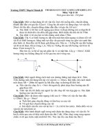 Đề thi lớp khối lần I (Có ĐA) THPT Thạch Thành II