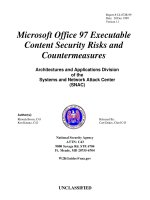 Microsoft Office 97 Executable Content Security Risks and Countermeasures