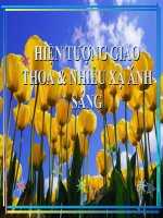 Hiện tượng nhiễu xạ và Giao thoa