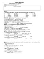 The first term test-class 9