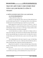 NHẬN XÉT, KIẾN NGHỊ VÀ MỘT SỐ BIỆN PHÁP NÂNG CAO CẠNH TRANH CỦA CÔNG TY VINASUN