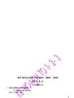 KẾ HOẠCH TỔ NĂN HỌC 2009-2010