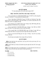 QĐ CHI TIÊU NỘI BỘ