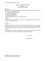 ĐỀ THI KINH TẾ PHÁT TRIỂN