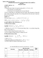 ĐỀ & ĐA BÀI KT 1 TIẾT HK II ĐS> LỚP 11