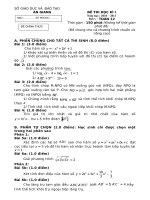 Đề thi HKI môn Toán K12 Tỉnh An Giang