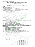 Phiếu trắc nghiệm bài học chương 3