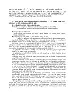 THỰC TRẠNG VỀ TỔ CHỨC CÔNG TÁC KẾ TOÁN THÀNH PHẨM, TIÊU THỤ THÀNH PHẨM VÀ XÁC ĐỊNH KẾT QUẢ TẠI XÍ NGHIỆP CARTON SÓNG THUỘC CÔNG TY CỔ PHẦN SẢN XUẤT VÀ XUẤT NHẬP KHẨU BAO BÌ HÀ NỘI.