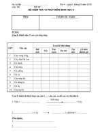 Kiểm tr15 phút snh 6 bài số 2 học kỳ I