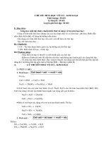 Giáo Án tự chọn hóa 9/2010