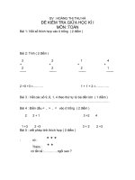 đề thi giữ học kì I