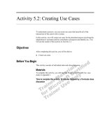Activity 5.2: Creating Use Cases