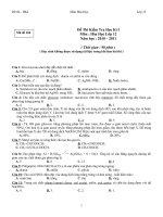 KT HKI lop 12 hoa hoc ma de 104