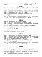 4 Đề Tin học 11 - HKI