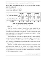 PHÂN TÍCH TÌNH HÌNH SỬ DỤNG NHÂN LỰC CỦA XÍ NGHIỆP XẾP DỠ CHÙA VẼ