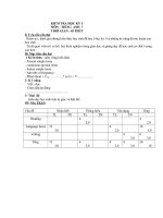 Đề thi Tiếng Anh 7 HK 1