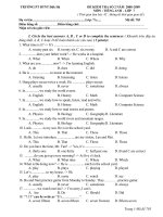 KT trắc nghiệm lớp 7 (No2)