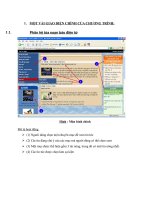 MỘT VÀI GIAO DIỆN CHÍNH CỦA CHƯƠNG TRÌNH