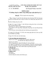 thông báo công tác nghỉ giửa kỳ 1