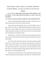 THỰC TRẠNG  CHẤT LƯỢNG CỦA CHƯƠNG TRÌNH DU LỊCH HẢI PHÒNG   CÁT BÀ TẠI CÔNG TY DU LỊCH HẢI PHÒNG