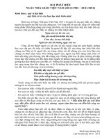 Bài phát biểu trong ngày Nhà giáo Việt Nam cũa HS