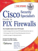 Cisco Guide to Security Specialist’s PIX Firewall