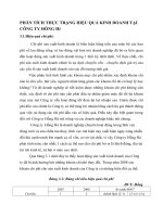 PHÂN TÍCH THỰC TRẠNG HIỆU QUẢ KINH DOANH TẠI CÔNG TY HÔNG HÀ