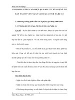 GIẢI PHÁP NÂNG CAO HIỆU QUẢ ĐẦU TƯ XÂY DỰNG CƠ BẢN NGUỒN VỐN NGÂN SÁCH QUA TỈNH NGHỆ AN