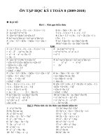 ÔN THI HỌC KỲ I TOÁN 8 (10-11)