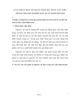 LÍ LUẬNCƠ BẢN VỀ HẠCH TOÁN KẾ TOÁN VẬT LIỆU TRONG DOANH NGHIỆP SẢN XUẤT KINH DOANH