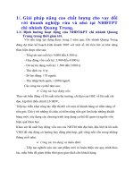 Giải pháp nâng cao chất lượng cho vay đối với doanh nghiệp vừa và nhỏ tại NHĐTPT chi nhánh Quang Trung