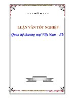 Luận văn tốt nghiệp “Quan hệ thương mại Việt Nam – EU”