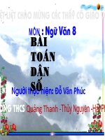 TIẾT 49 BÀI TOÁN DÂN SỐ